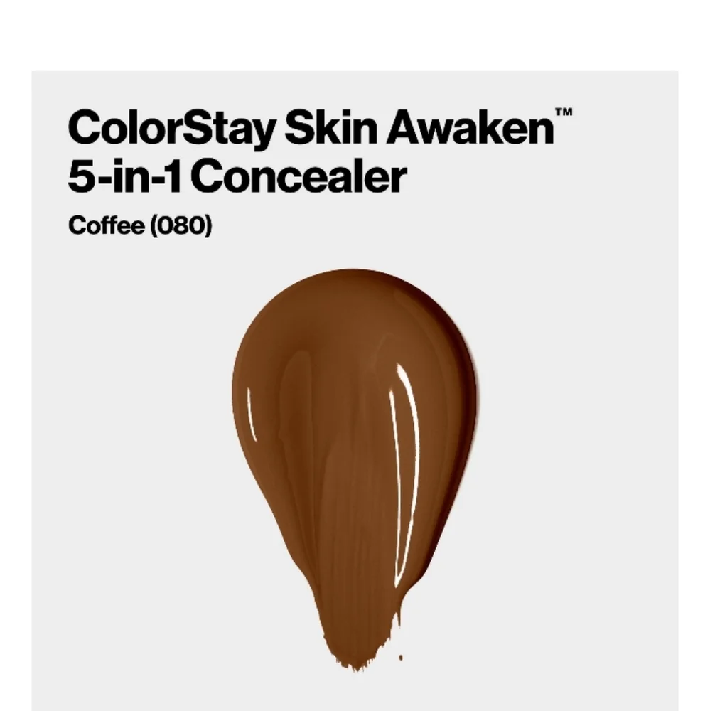 5 x Revlon ColorStay Skin Awaken Cream Concealer Longwear, 080 Coffee